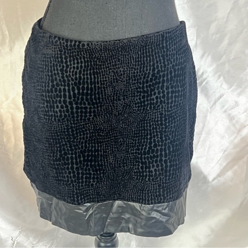 🖤Bar III Black Textured Faux Leather Mini Skirt Large